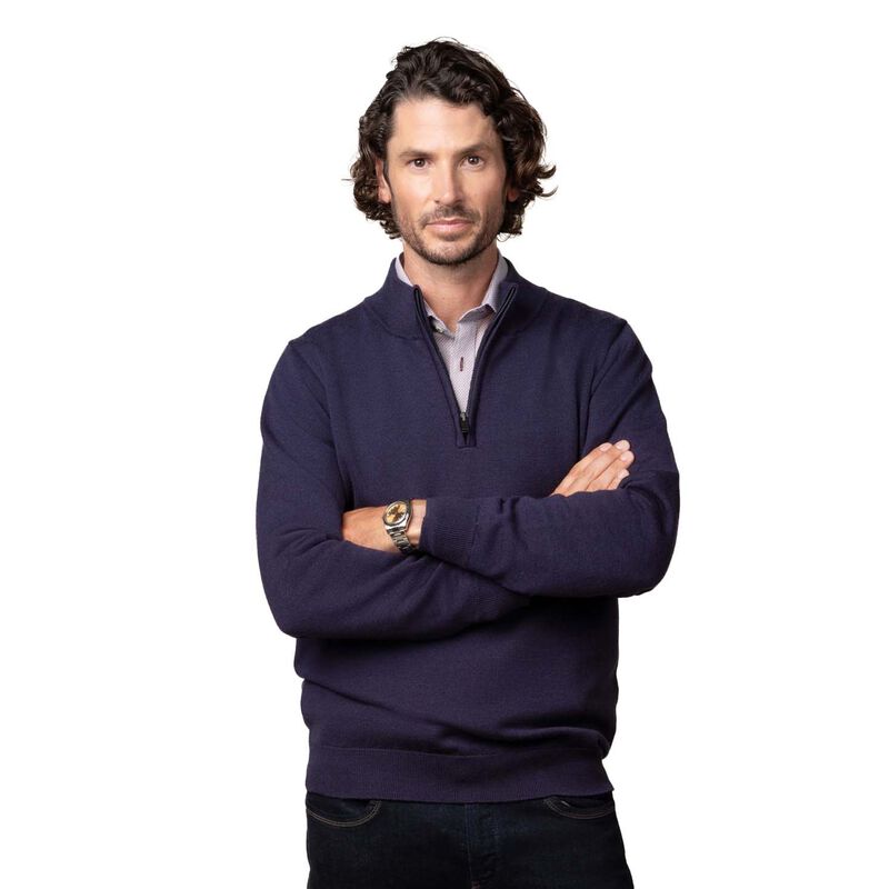 Rembrandt Mataura Indigo Blue 1/4 Zip Jersey image number 0